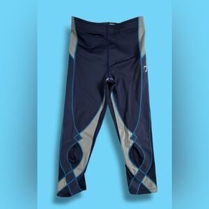 CW-X Stabilyx Joint Support 3/4 Compression Tights Blue Size S
